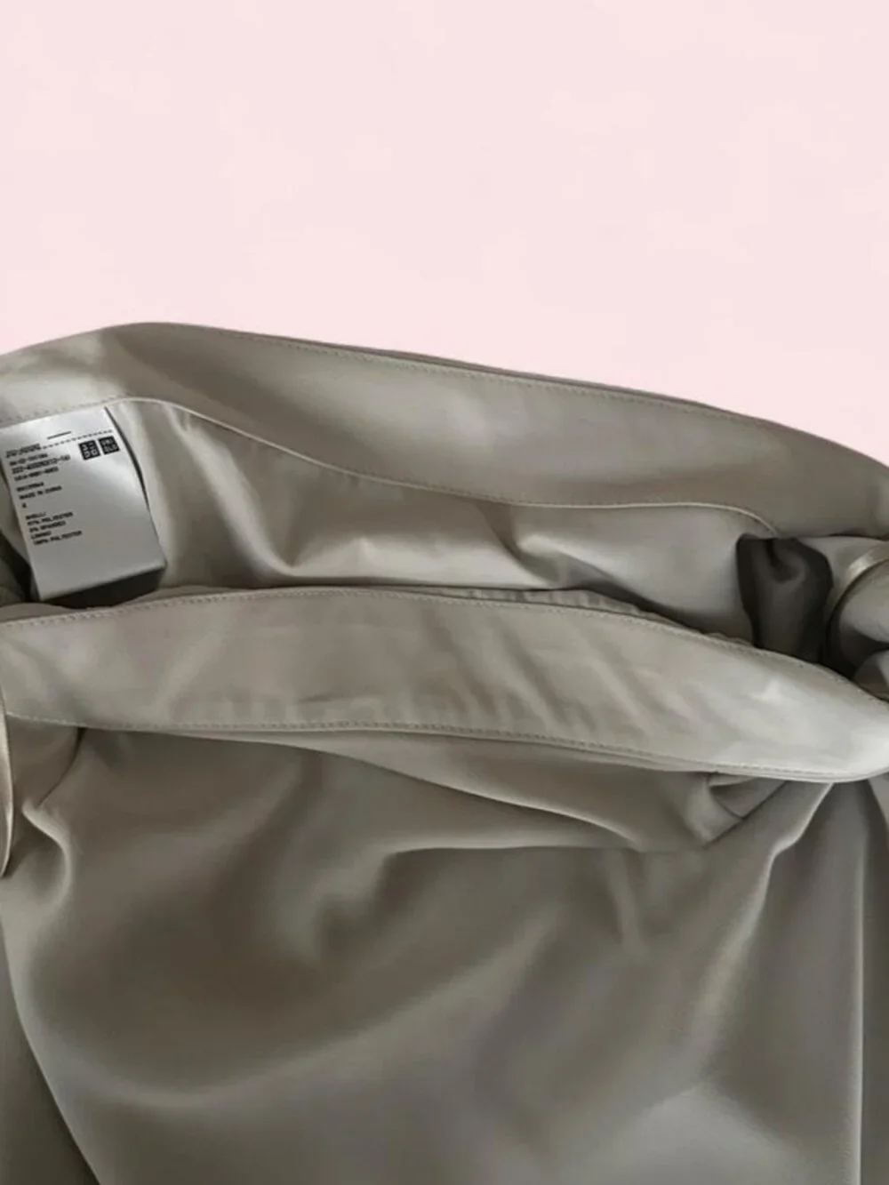 Uniqlo Gray Satin Midi Skirt